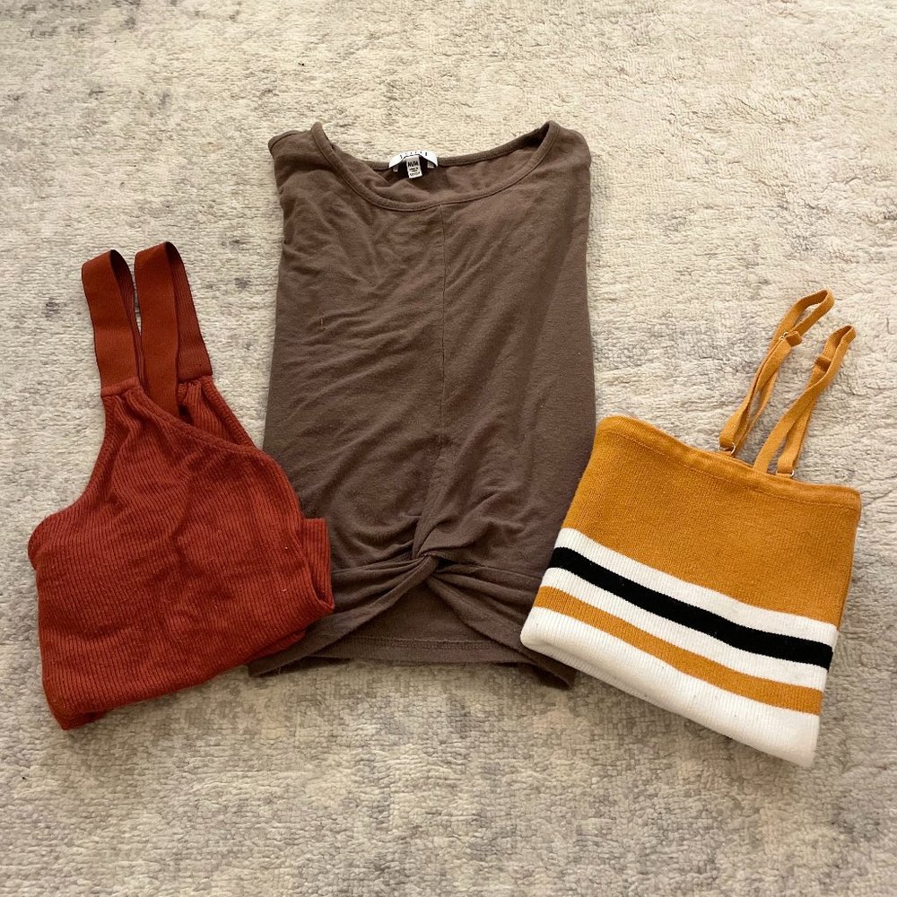 Tobi Fall Crop-Top Set (3 - Bundle; $15 a piece)